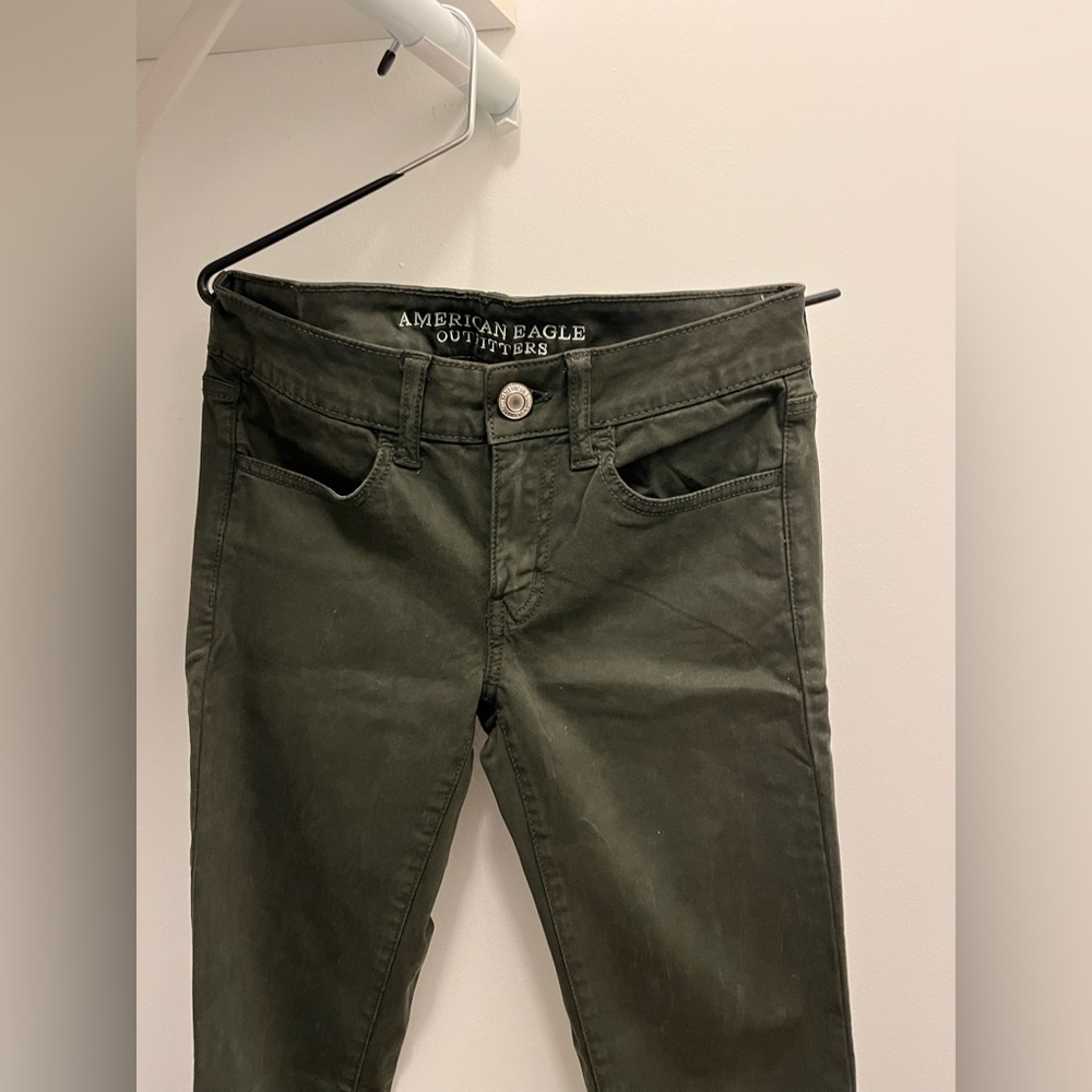 Super Stretch Green Jeans - Size 2